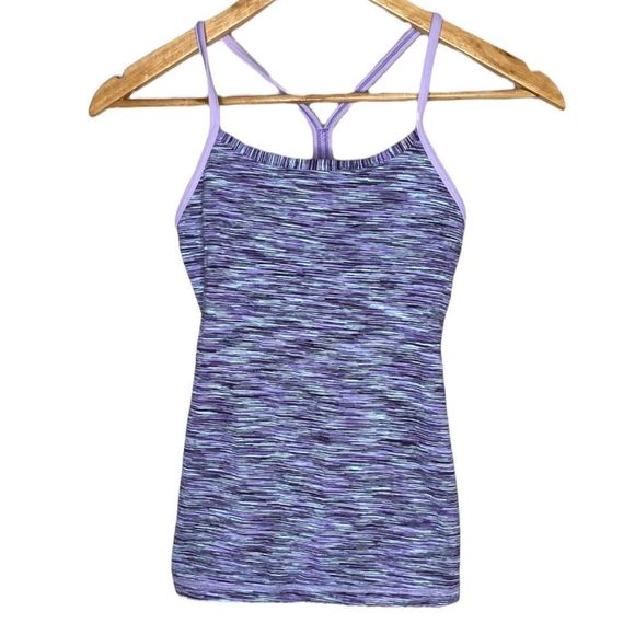 Lululemon Power Y Wee From Space Purple Luon Fitted Athletic Tank - Picture 2 of 3